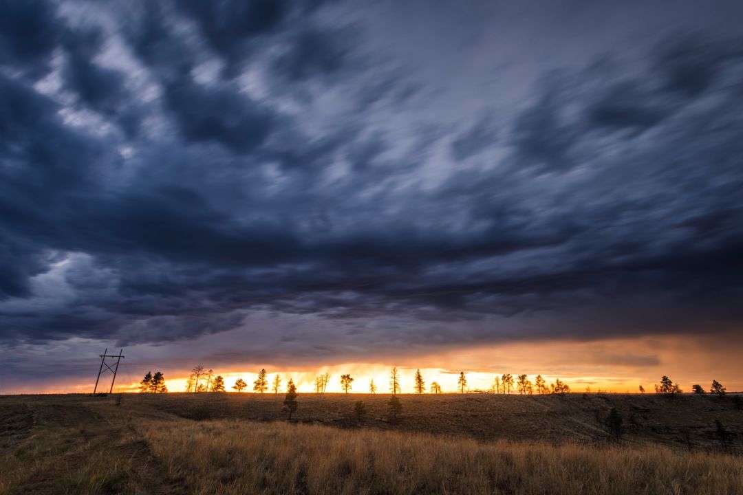 Storm Light over Alkali Creek, Billings, Montana fine art photograph