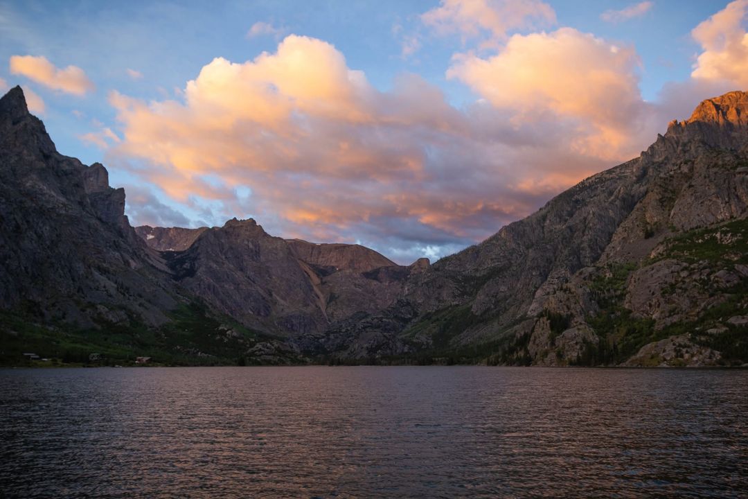 East Rosebud Lake at sunrise
