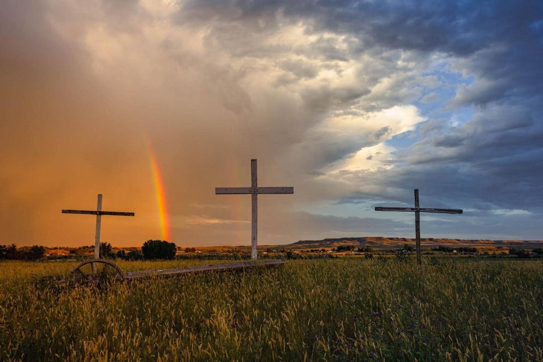 Rainbow Crosses, Montana fine art photograph