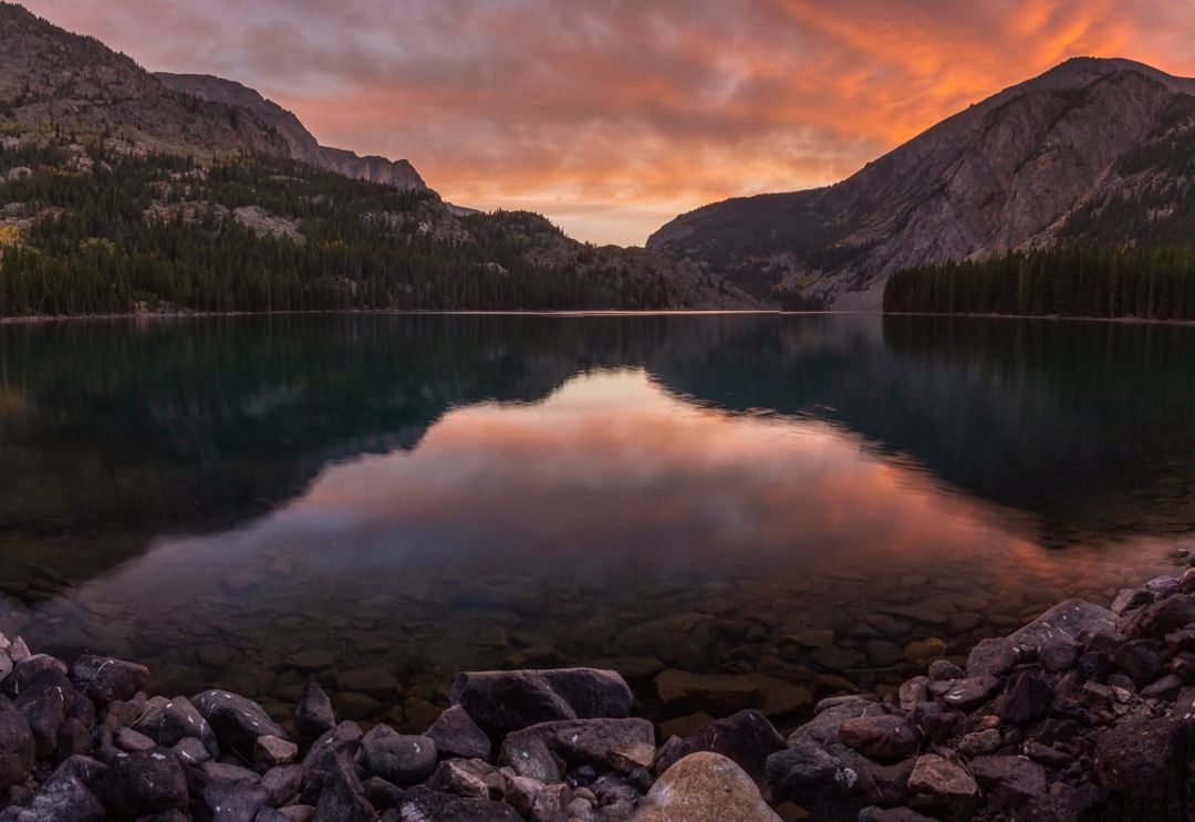 Rainbow Lake Sunrise, Montana fine art photograph