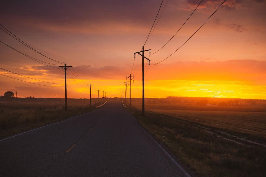 Road near Fischer Gravel Pit, Montana fine art photograph
