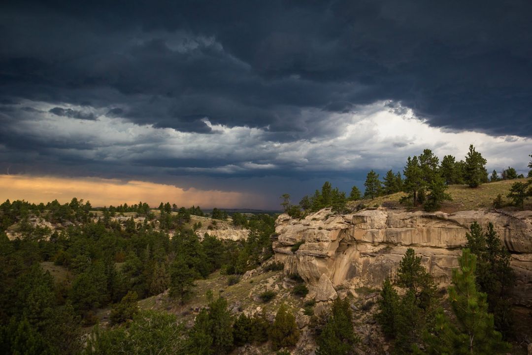 Storm Clouds off I-94 — II, Montana fine art photograph