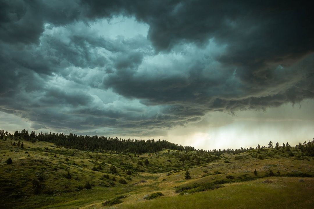 Storm Clouds off I-94, Montana fine art photograph
